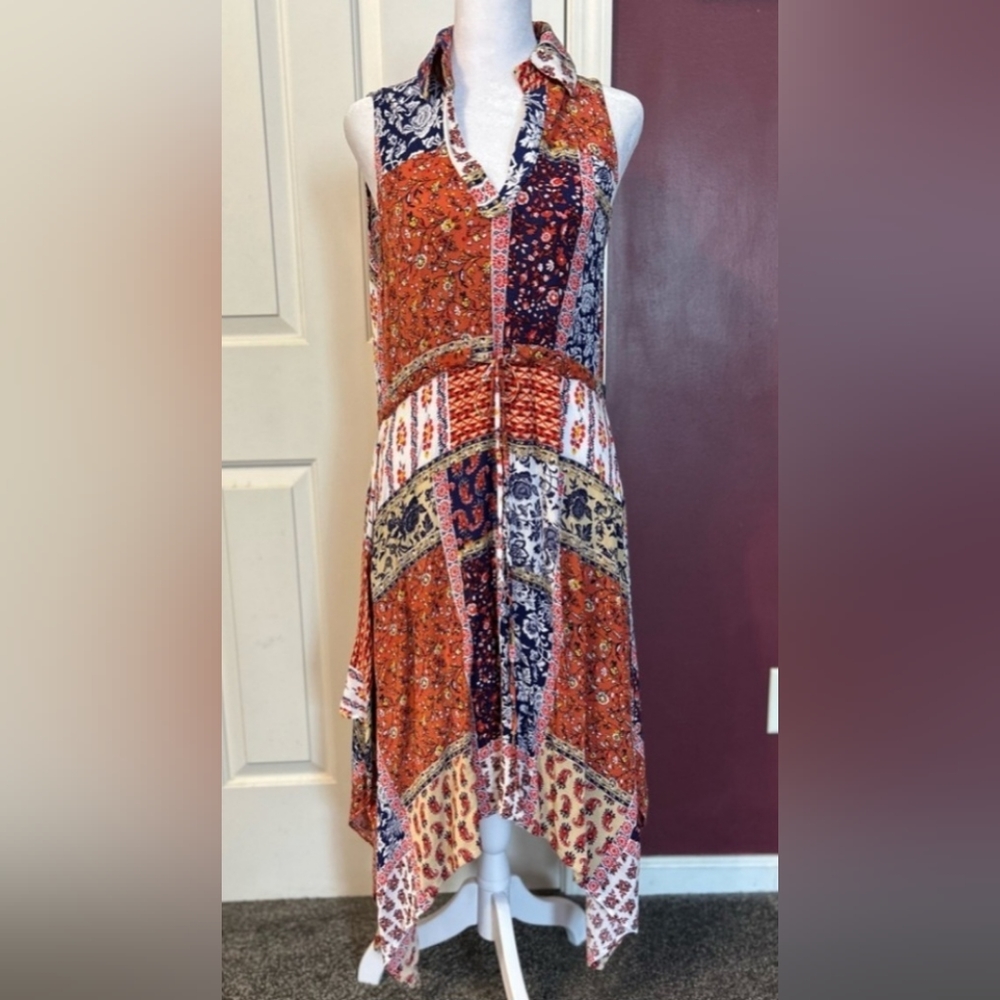 Francesca's Dina be Maxi hobo gypsie, hippie dress L